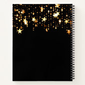 Schwarz mit goldenem Stern Familienrezepte Noteboo Notizbuch (Rückseite)