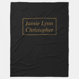 Schwarz mit goldenen Paaren heißt Fleece Blanket