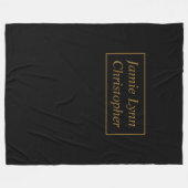 Schwarz mit goldenen Paaren heißt Fleece Blanket (Vorderseite (Horizontal))