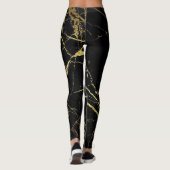 Schwarz mit goldfarbenen Leggings (Rückseite)