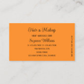 Schwarz mit herrlichem Orangenherz Niedlich und ei Visitenkarte (Rückseite)