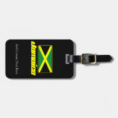 Schwarz mit jamaikanischer Flagge Gepäckanhänger (Vorderseite horizontal)