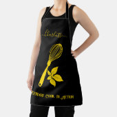 Schwarz mit klassischem Gold Whisk und Kräuterdesi Schürze (InSitu)