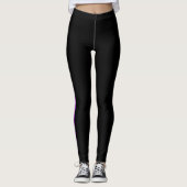 Schwarz mit Leggings aus Violett Streifen (Vorderseite)