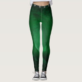 Schwarz mit leuchtend grüner Row Spooky Graue Fled Leggings (Vorderseite)