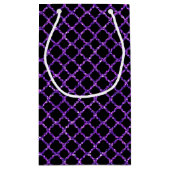 SCHWARZ MIT LILA GLITZER AUSSEHEN KLEINE GESCHENKTÜTE (Rückseite)