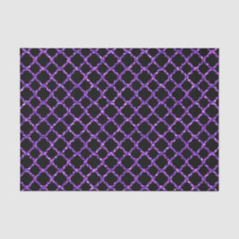 SCHWARZ MIT LILA GLITZER AUSSEHEN SEIDENPAPIER