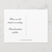 Schwarz mit Lila Schmetterlingen Ankündigungspostkarte (Rückseite)