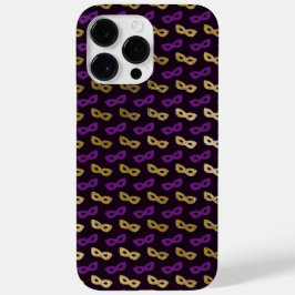 SCHWARZ MIT LILA UND GOLD MARDI GRAMM MASKS Case-Mate iPhone 14 PRO MAX HÜLLE