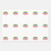 Schwarz mit mehrfarbigen Mustern Geschenkpapier Set (Vorderseite 2)