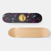 Schwarz mit Neon Sprinkles Rave Party Vibes Skateboard (Horizontal)