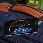 Schwarz mit Orange/Blue FAMILY CRUISE Gepäckanhänger