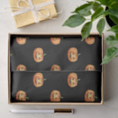SCHWARZ MIT ORANGE ERNTEDANK PUMPKINS SEIDENPAPIER (Geschenk)