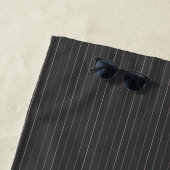 Schwarz mit Pink Pinstripes Beach Handtuch (Beispiel)
