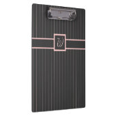 Schwarz mit Pink Pinstripes Zwischenablage Klemmbrett (Rechts)