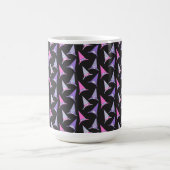 SCHWARZ MIT PINK UND LILA HALLOWEEN HATTEN KAFFEETASSE (Mittel)