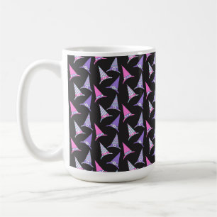 SCHWARZ MIT PINK UND LILA HALLOWEEN HATTEN KAFFEETASSE