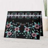 Schwarz mit Pinzen und Türkis Karte (Vorderseite)