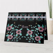 Schwarz mit Pinzen und Türkis