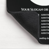 Schwarz mit QR-Code fügen Sie Ihren eigenen Text u Mousepad (Ecke)