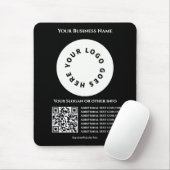 Schwarz mit QR-Code fügen Sie Ihren eigenen Text u Mousepad (Mit Mouse)