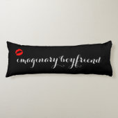 Schwarz mit Red Kiss Lips Fantasiefreund Seitenschläferkissen (Vorderseite)