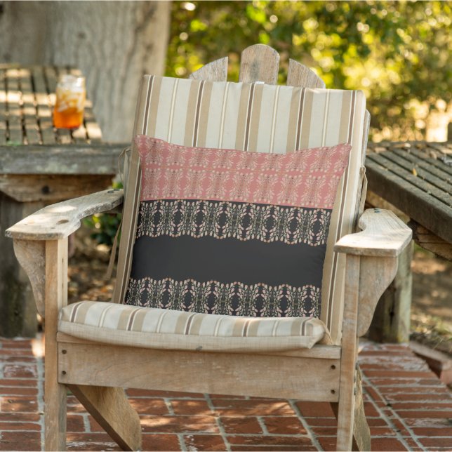 Schwarz mit Rosa Kissen (Stuhl )