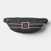Schwarz mit rosa Pinstripes Bauchtasche (Ablage )