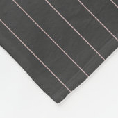 Schwarz mit rosa Pinstripes Fleece Blankon (Ecke)