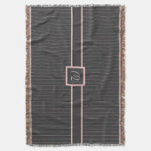 Schwarz mit rosa Pinstripes Kegeltuch Decke (Vorderseite Vertikal)