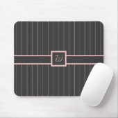 Schwarz mit rosa Pinstripes Mousepad (Mit Mouse)