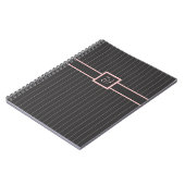 Schwarz mit rosa Pinstripes-Notebook Notizblock (Linke Seite)