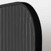 Schwarz mit rosa Pinstripes Pickleball Schläger (Linke Seite)