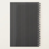 Schwarz mit rosa Pinstripes Planer (Rückseite)