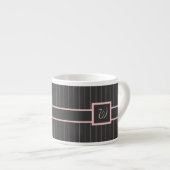 Schwarz mit rosa Pinstripes Spezielle Tasse (Vorderseite Rechts)