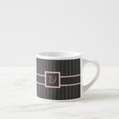 Schwarz mit rosa Pinstripes Spezielle Tasse (Rechts)