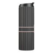 Schwarz mit rosa Pinstripes thermisch Thermosbecher (Nach links gedreht)