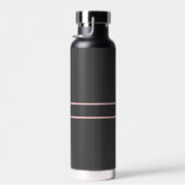 Schwarz mit rosa Pinstripes Trinkflasche (Rechts)