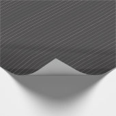Schwarz mit rosa Pinstripes Umschlagpapier Geschenkpapier (Ecke)
