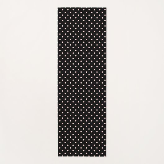 Schwarz mit rosa Polka Dots Yogamatte (Vorderseite)