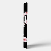 Schwarz mit rosa und grünem Kirschblossom Sakura Case-Mate iPhone Hülle (Rückseite / Rechts)