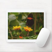 Schwarz mit rotem Flash-Butterfly Mousepad (Mit Mouse)