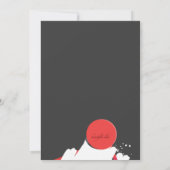 Schwarz mit roten Details Foto Einladung (Rückseite)