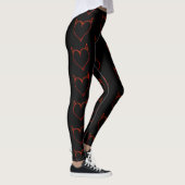 Schwarz mit Roten Hornhaut Leggings (Rechts)