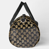 SCHWARZ MIT ROWS DER GOLD-ROSE-BLUME DUFFLE BAG (Rechts)