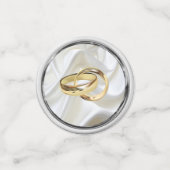 Schwarz mit Silber auf Elfenbeinseide Konfetti (Klein Vorderseite)