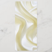 Schwarz mit Silber auf Elfenbeinseide-Menü Menükarte (Rückseite)