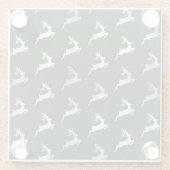 SCHWARZ MIT SILVER CHRISTMAS FERIENREINDET GLASUNTERSETZER (Rückseite)