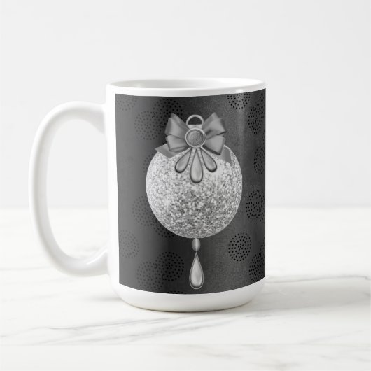 SCHWARZ MIT SILVER CHRISTMAS ORNAMENT KAFFEETASSE (Links)