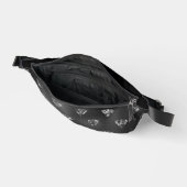 SCHWARZ MIT SILVER GLITZER SCHAUEN DIAMONEN AUS. BAUCHTASCHE (Offen)